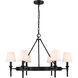 Cerchi 6 Light 30 inch Matte Black Chandelier Ceiling Light